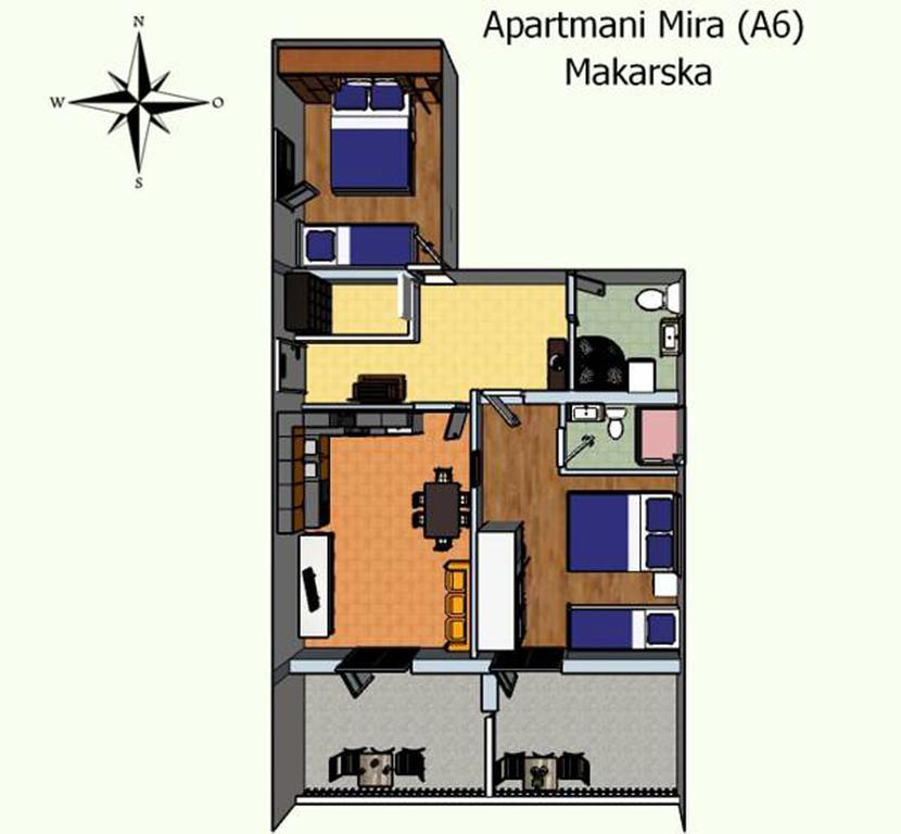 Apartments Mira ماكارسكا الغرفة الصورة