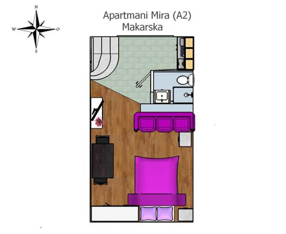 Apartments Mira ماكارسكا الغرفة الصورة